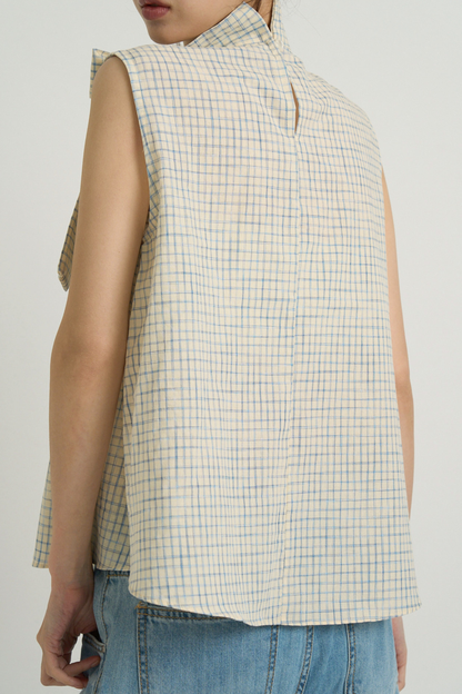 plaid sleeveless