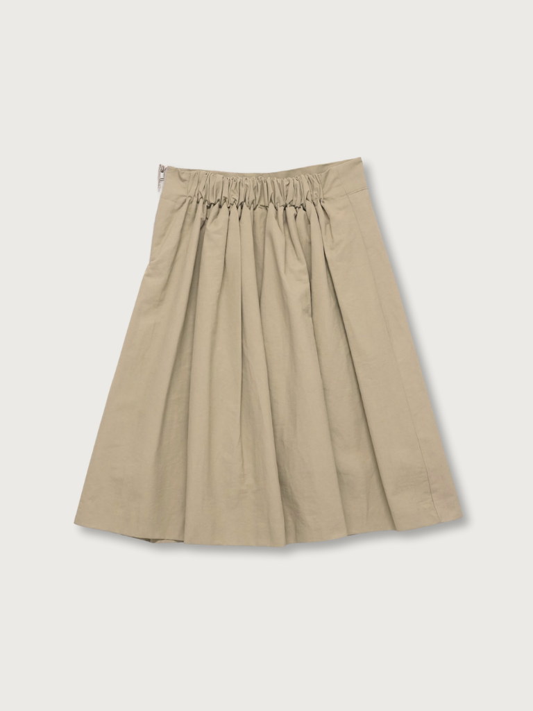 pleats midi skirt