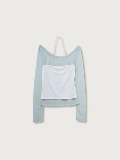 halter layered set tops