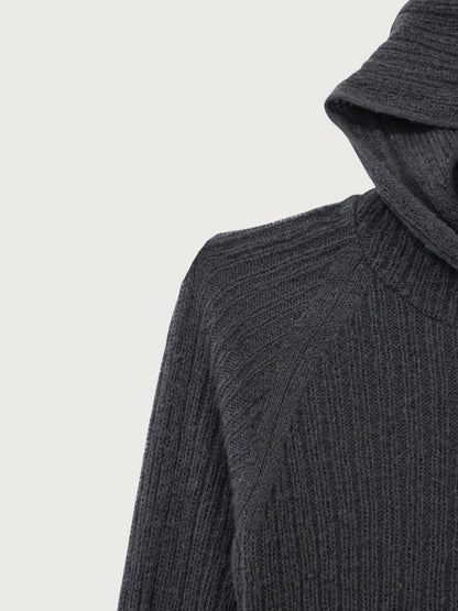 hooded cardigan
