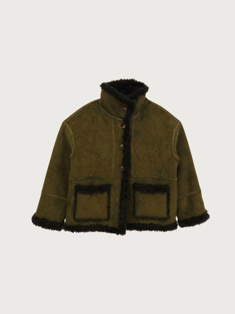 reversible mouton jacket