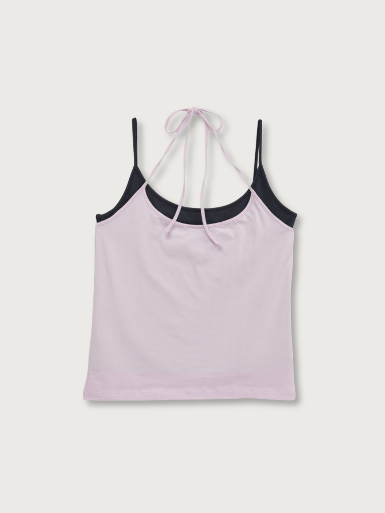 two tone halter cami