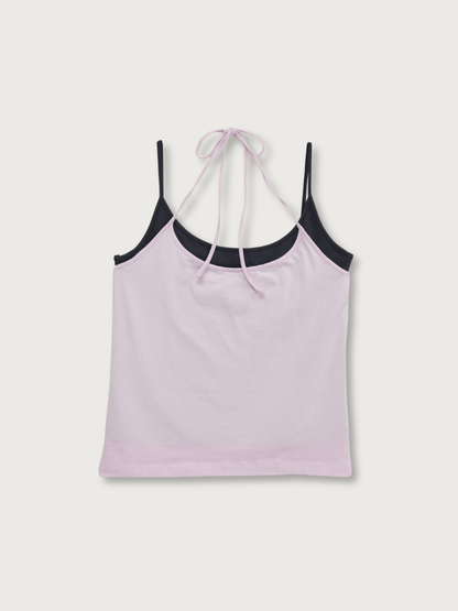 two tone halter cami