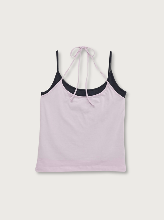 two tone halter cami