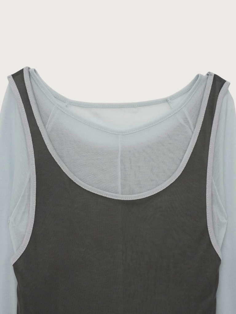sheer layered t