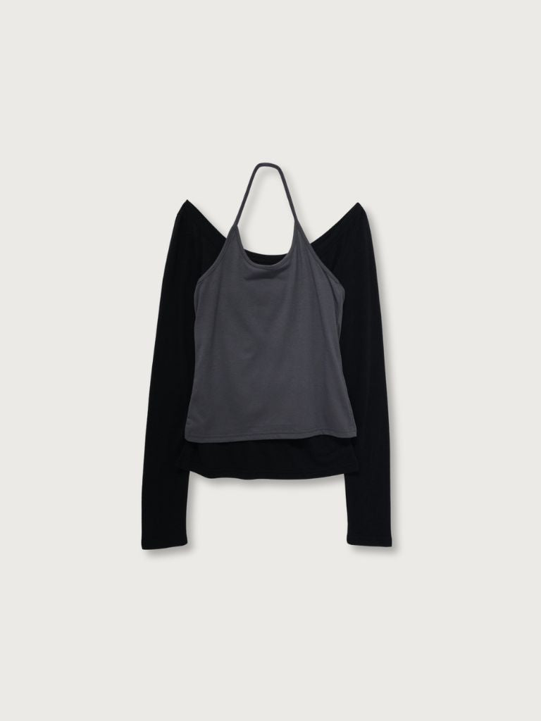 halter layered set tops