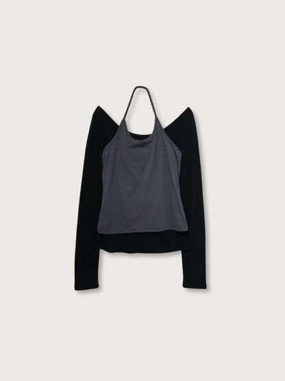 halter layered set tops