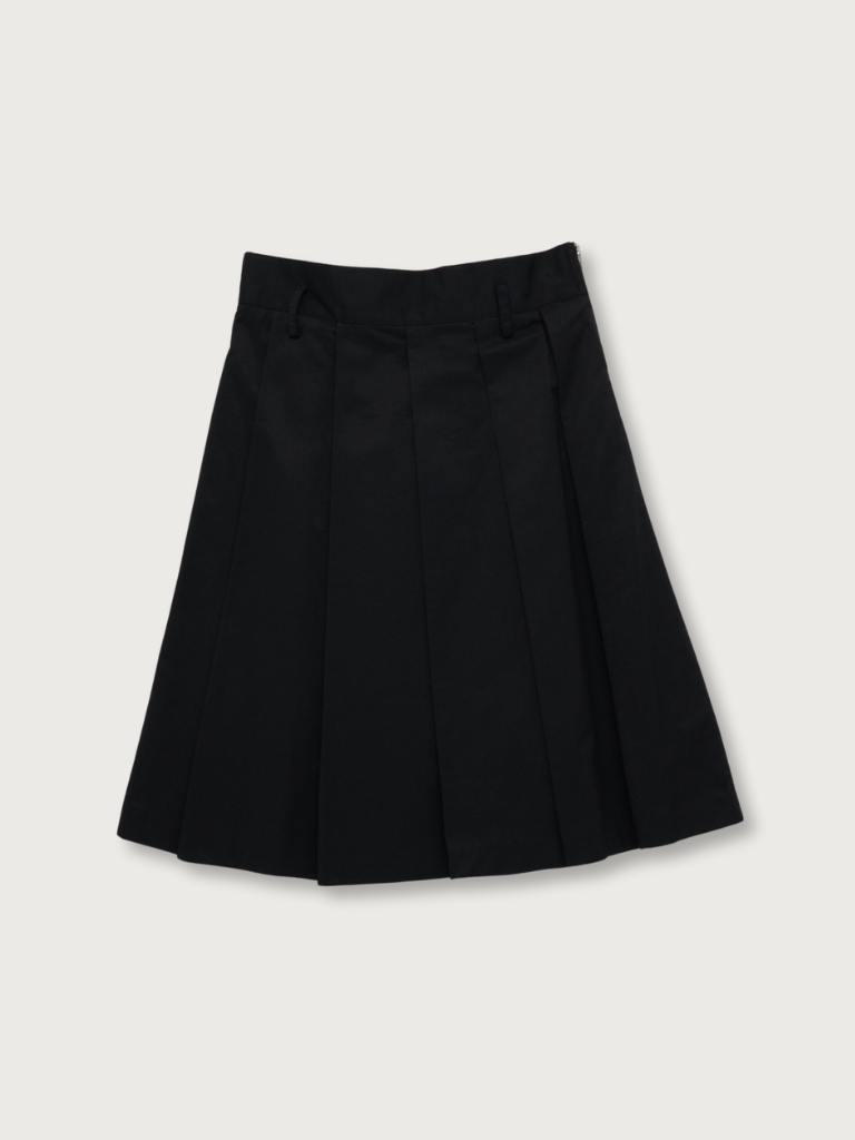 pleats midi skirt