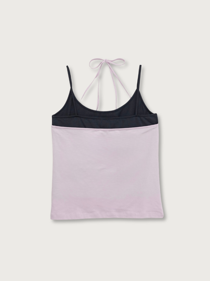 two tone halter cami