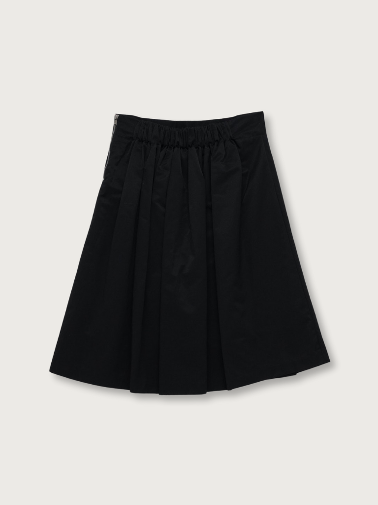 pleats midi skirt
