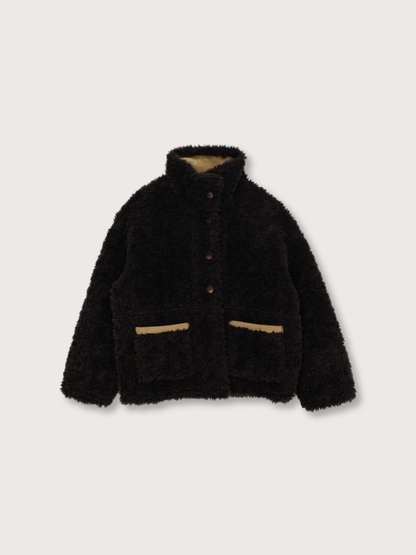 reversible mouton jacket