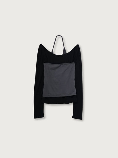 halter layered set tops