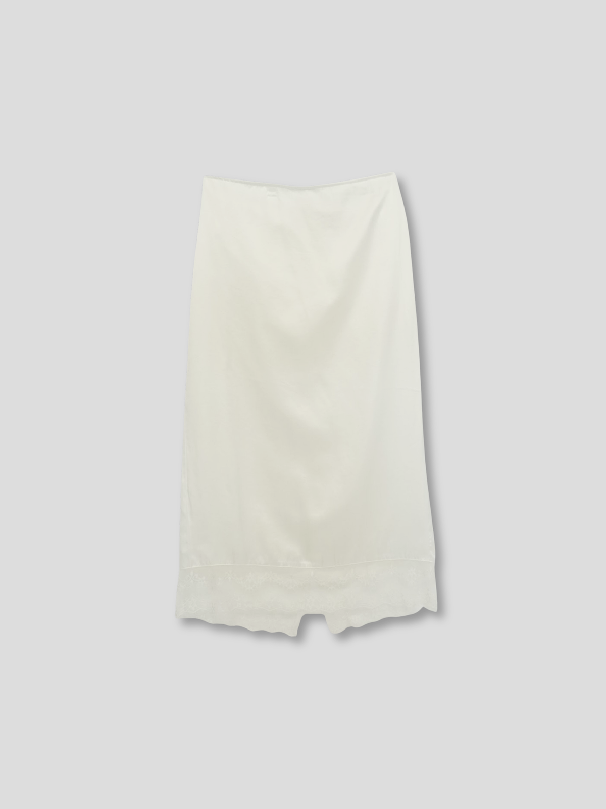 lace satin long skirt