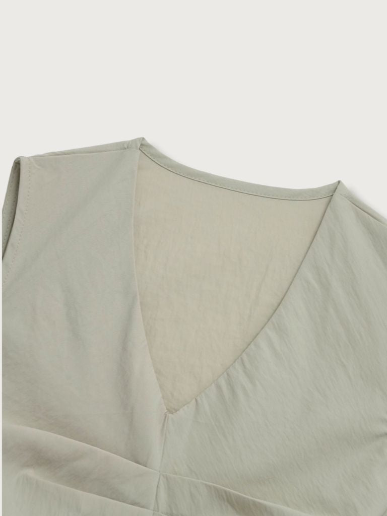 shirring sleeveless