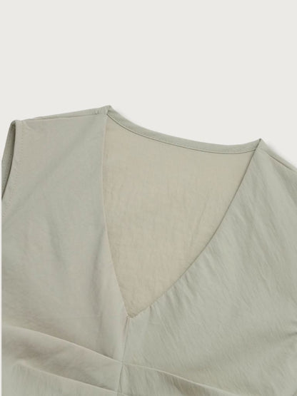 shirring sleeveless