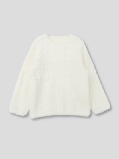 feather knit pullover