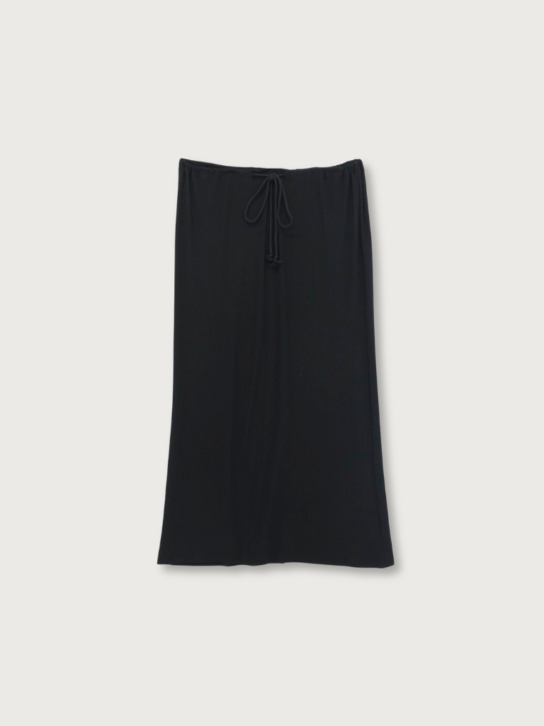 rib sheer long skirt