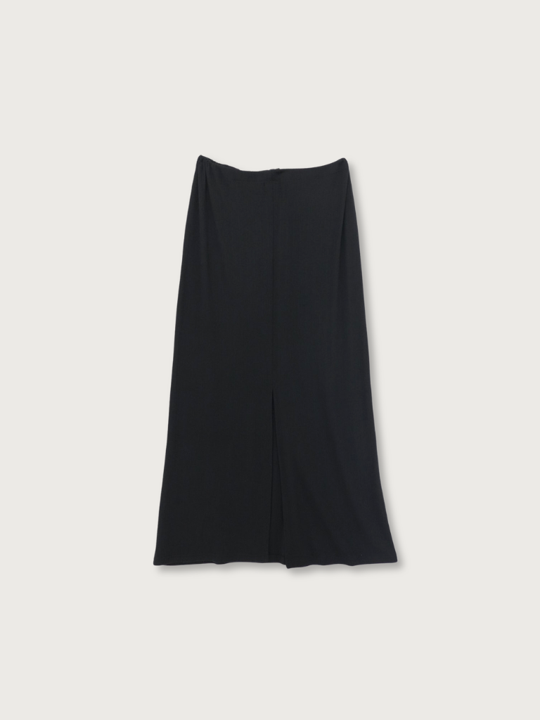 rib sheer long skirt