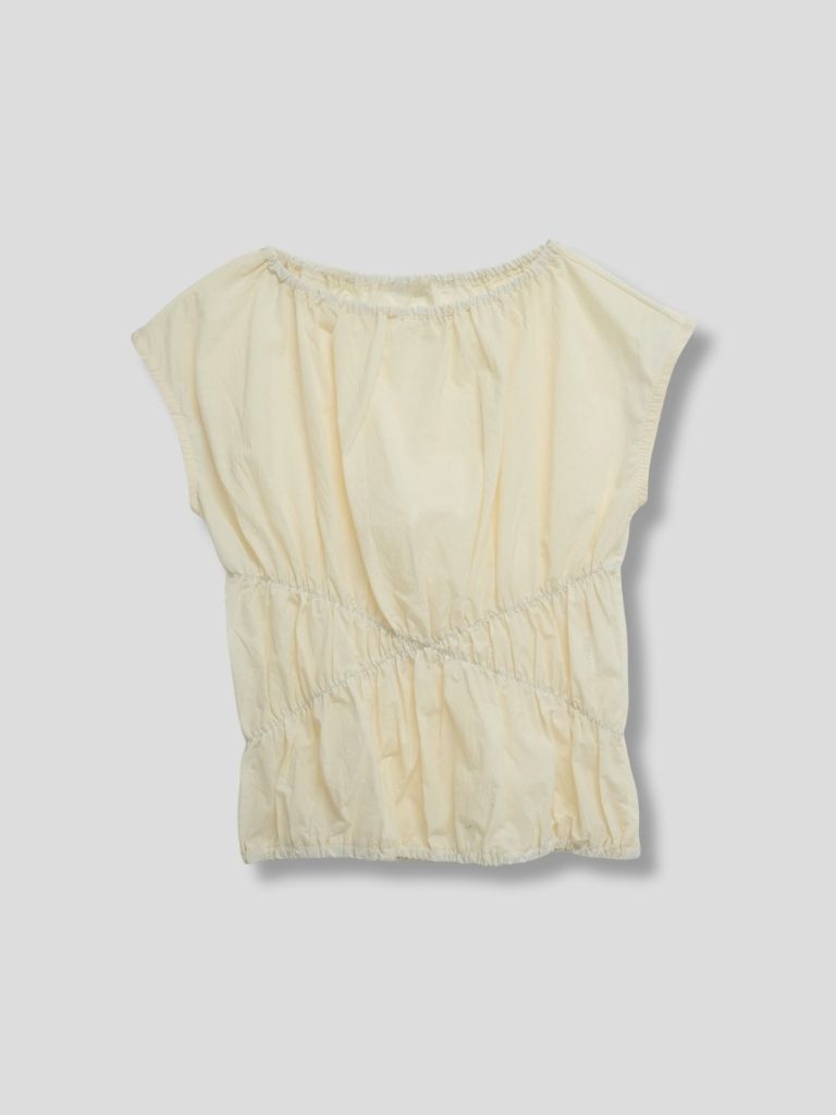 shirring crop tops