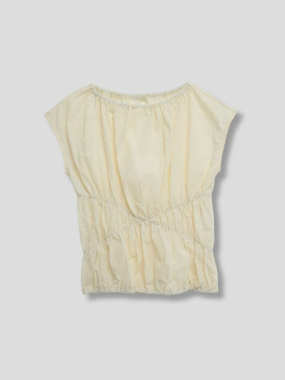 shirring crop tops