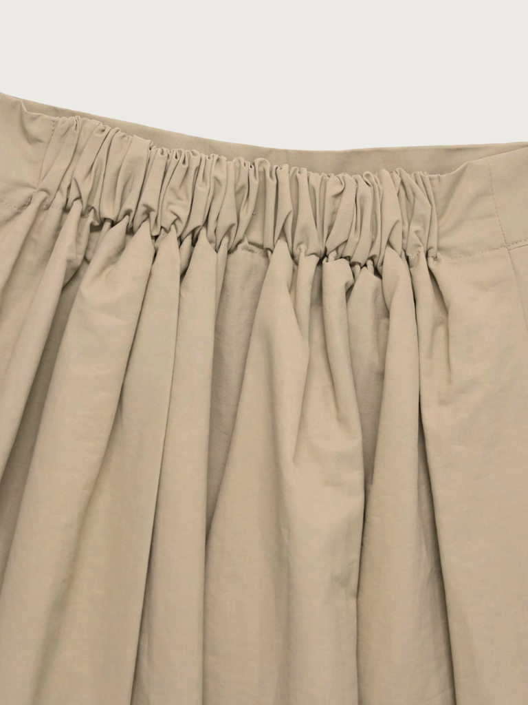 pleats midi skirt
