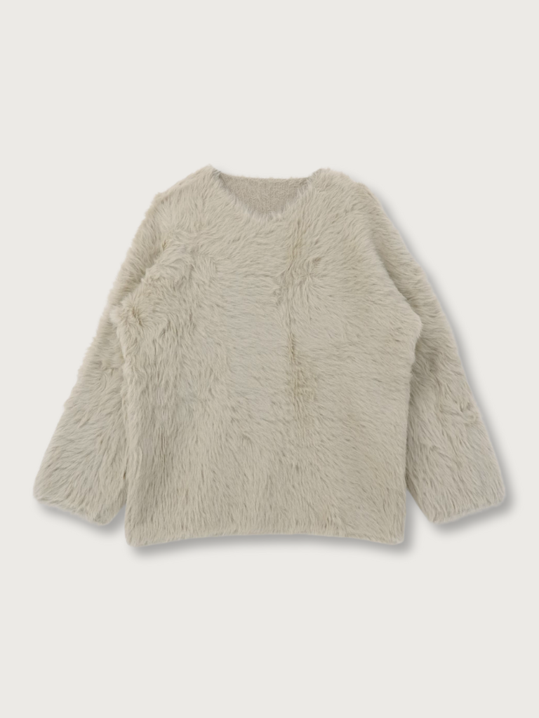 feather knit pullover