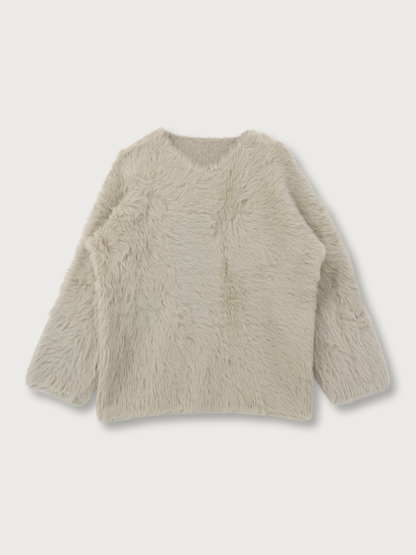 feather knit pullover