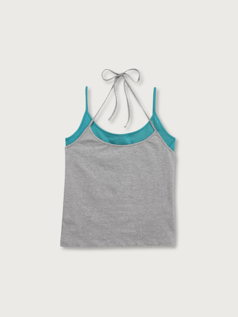 two tone halter cami