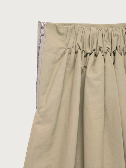 pleats midi skirt