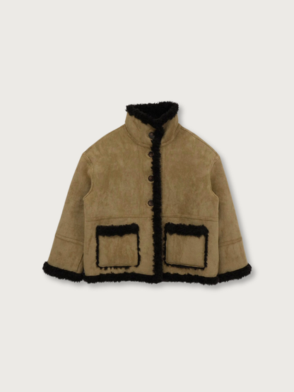 reversible mouton jacket