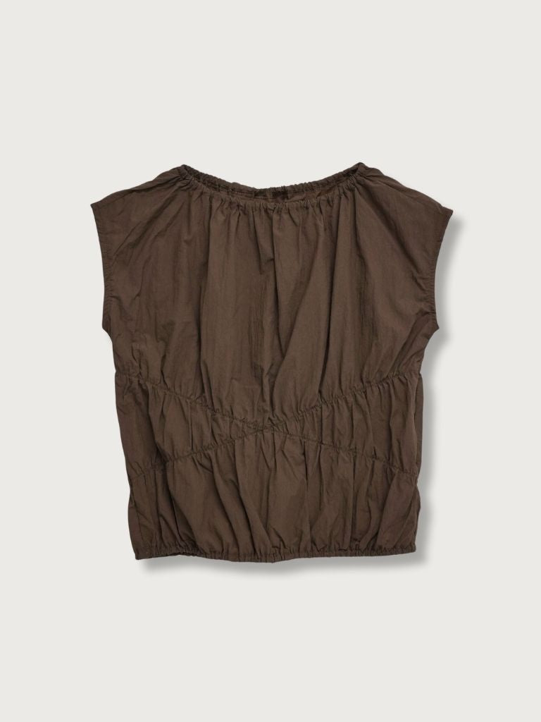 shirring crop tops