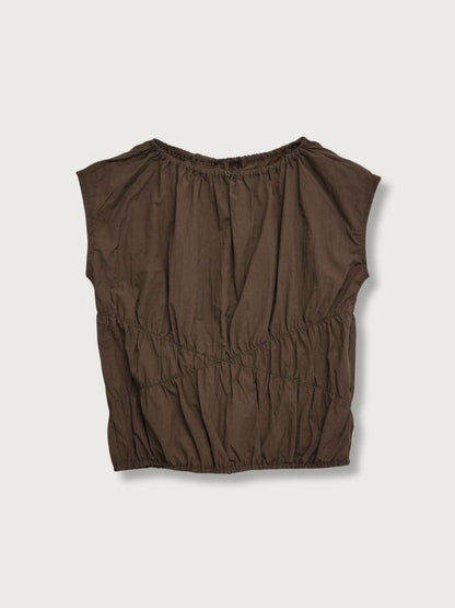 shirring crop tops