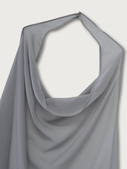 halter neck sheer blouse