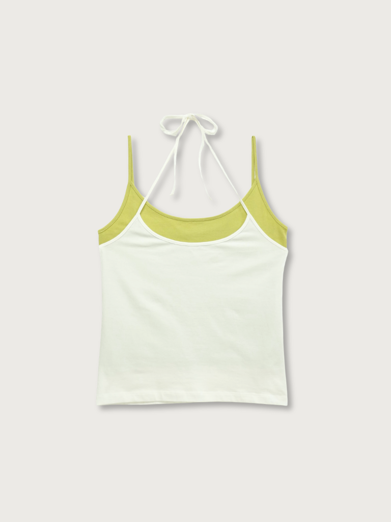 two tone halter cami