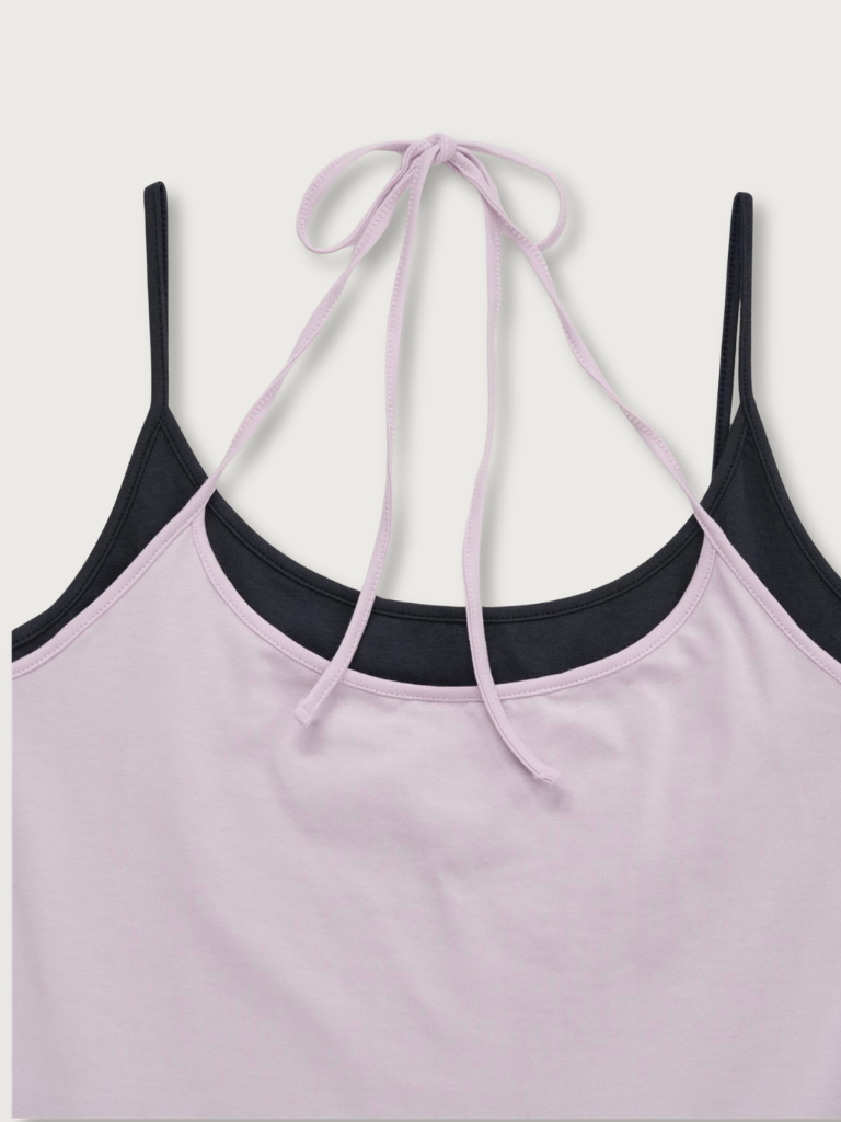 two tone halter cami