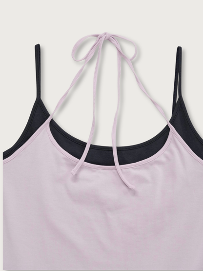two tone halter cami