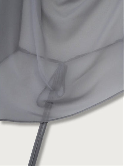halter neck sheer blouse