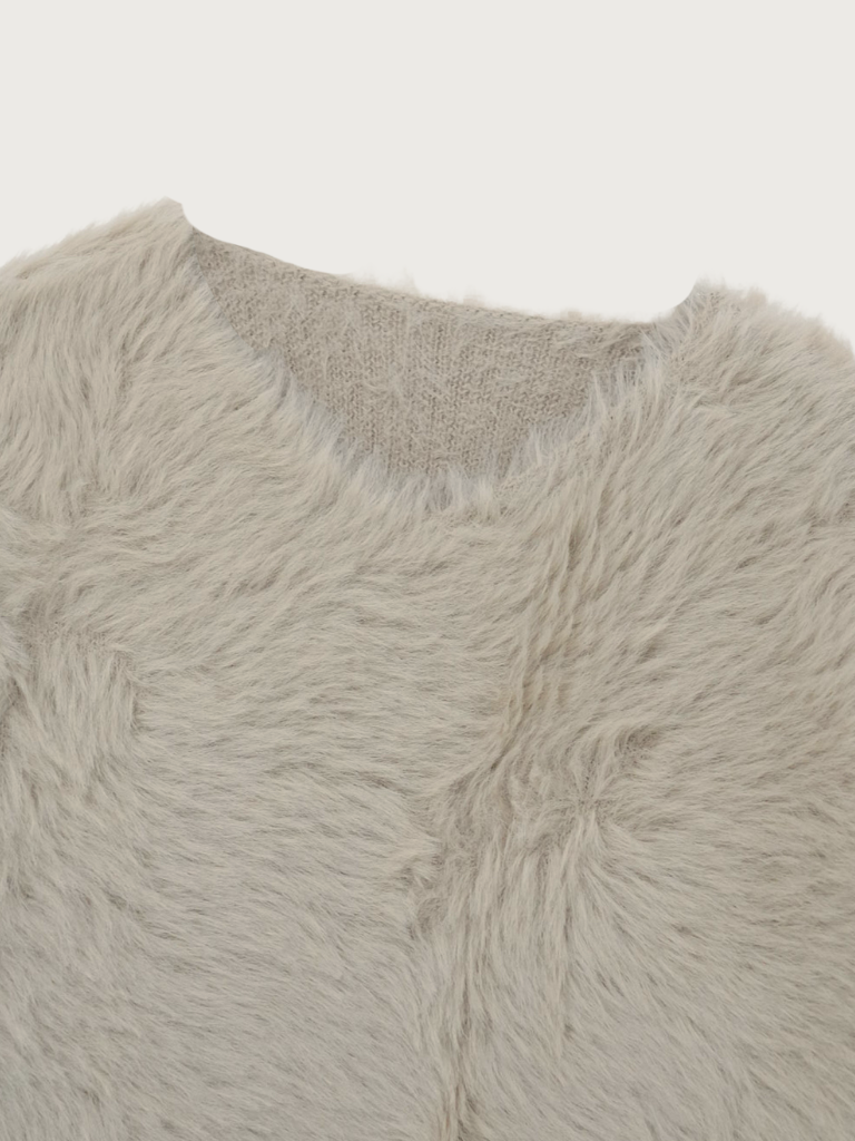 feather knit pullover