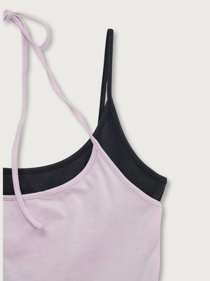 two tone halter cami