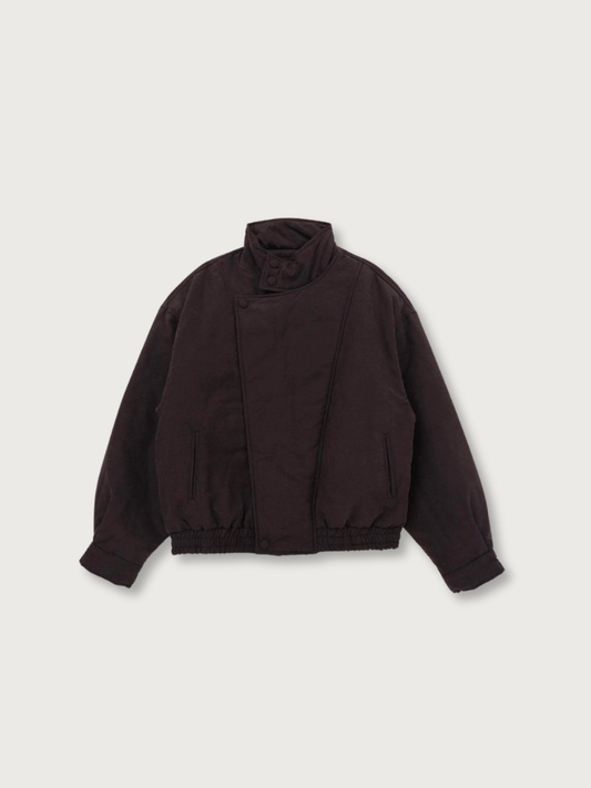 snap collar blouson