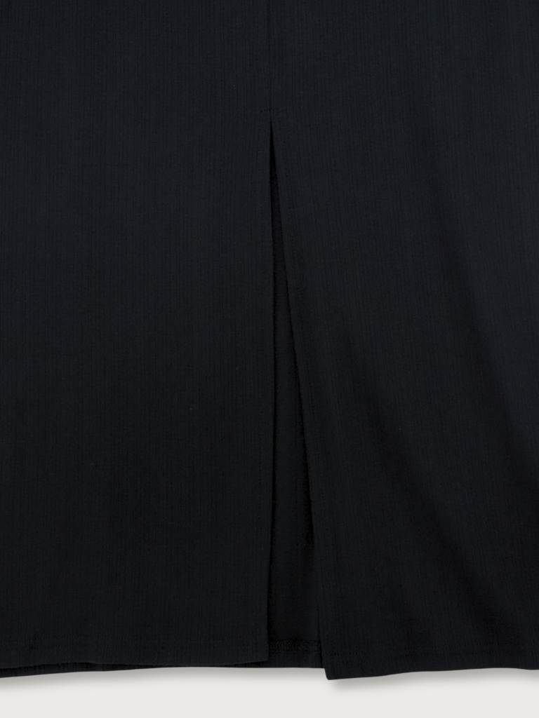 rib sheer long skirt