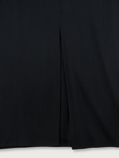 rib sheer long skirt