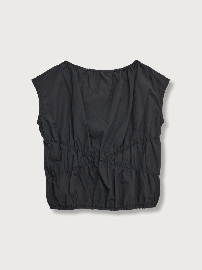 shirring crop tops