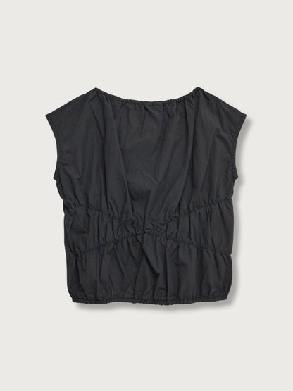 shirring crop tops