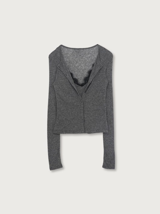 layered cardigan set