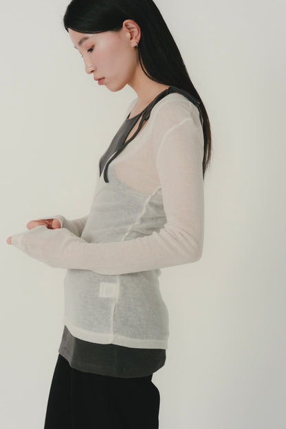 cami layered sheer top