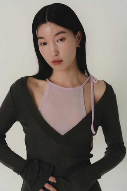 cami layered sheer top