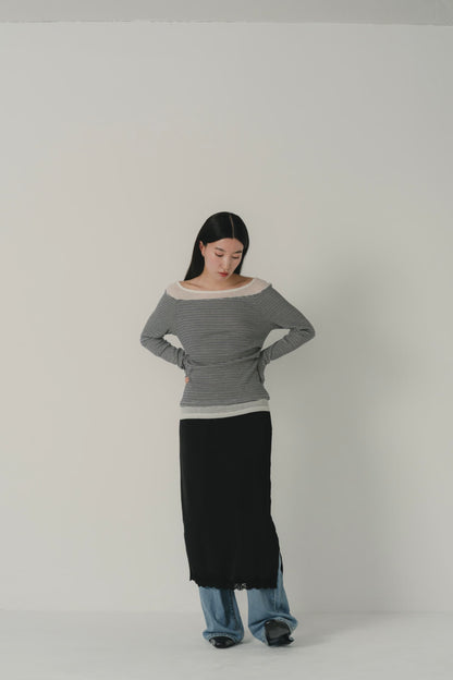 layered stripe top