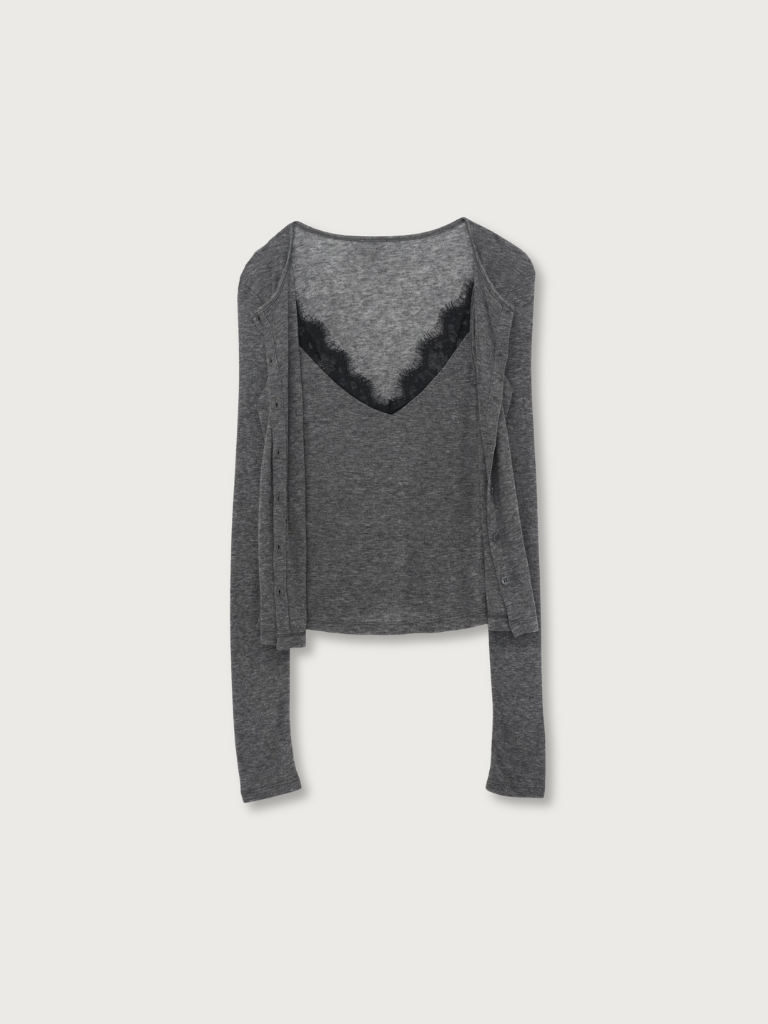 layered cardigan set