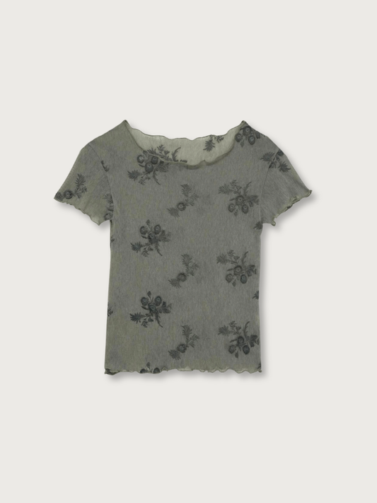 flower sheer tops